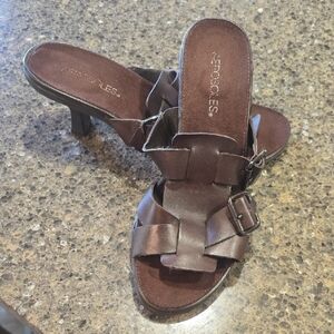 7.5 AEROSOLES Women's Brown Heeled Sandals